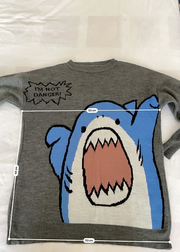 Gri Uzun Kollu Örme Kadın Kazak - Görsel 4