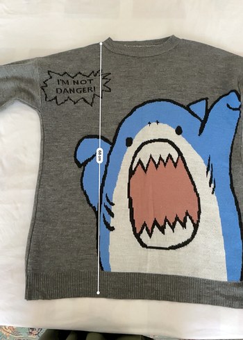 Gri Uzun Kollu Örme Kadın Kazak - Görsel 5