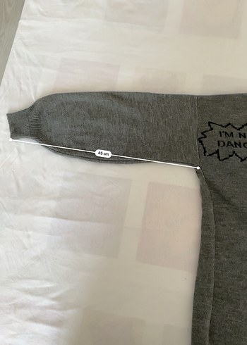 Gri Uzun Kollu Örme Kadın Kazak - Görsel 7