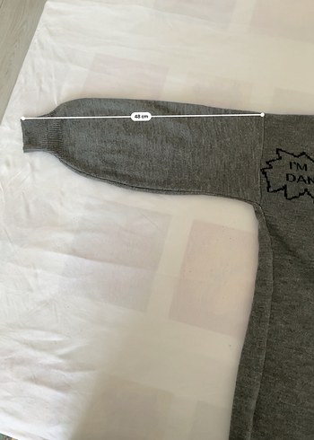 Gri Uzun Kollu Örme Kadın Kazak - Görsel 6