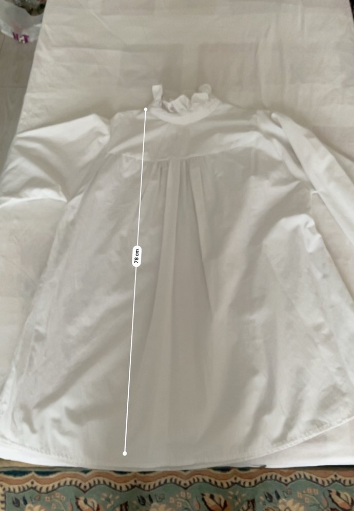 Beyaz Fırfırlı Yüksek Yakalı Kadın Gömlek - Görsel 3