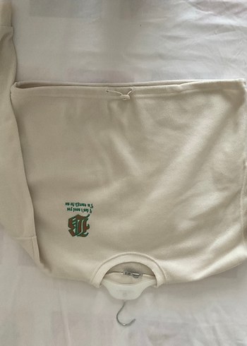 Beyaz Baskılı Kadın Sweatshirt - Görsel 8