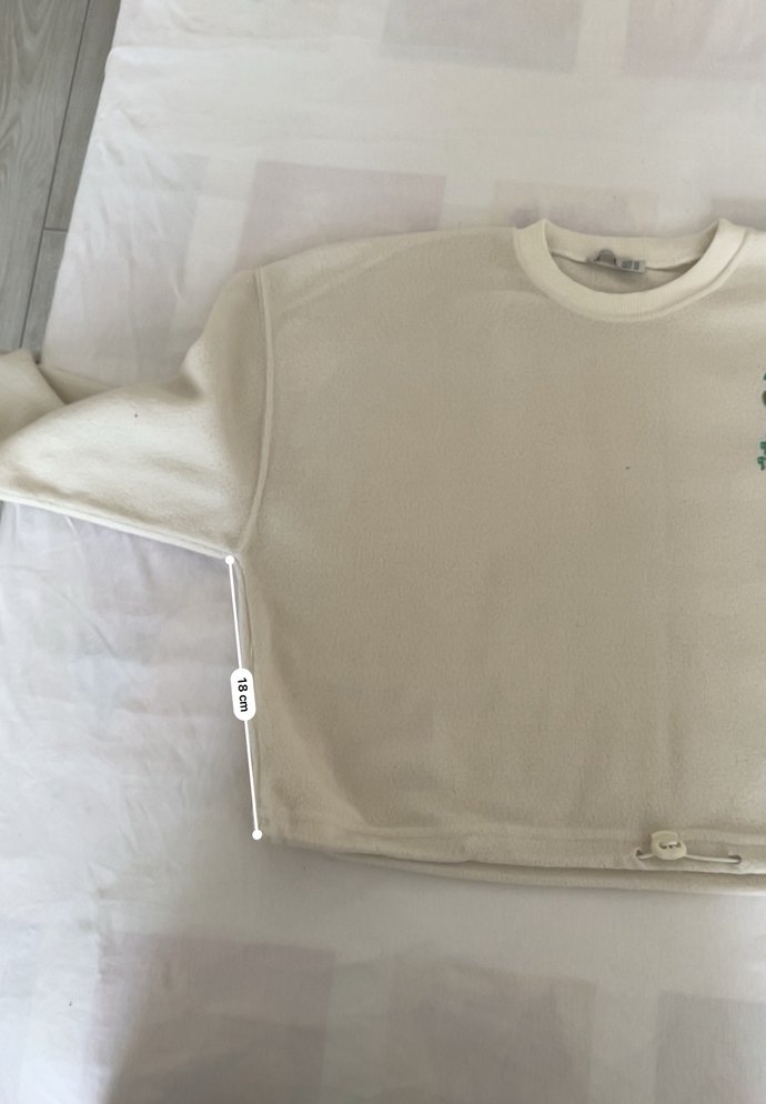 Beyaz Baskılı Kadın Sweatshirt - Görsel 3