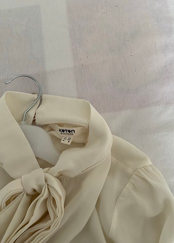 Uzun Kollu Beyaz transparan Bluz - Görsel 3