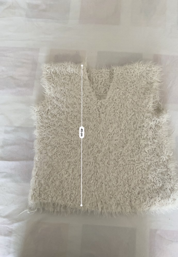 Gri Tüylü V Yaka Kadın Süveter - Görsel 3