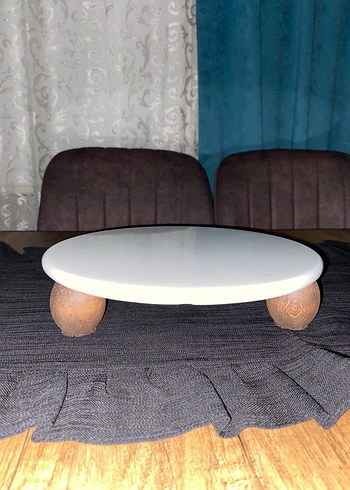 Beyaz Seramik Yuvarlak Tabak - Görsel 3