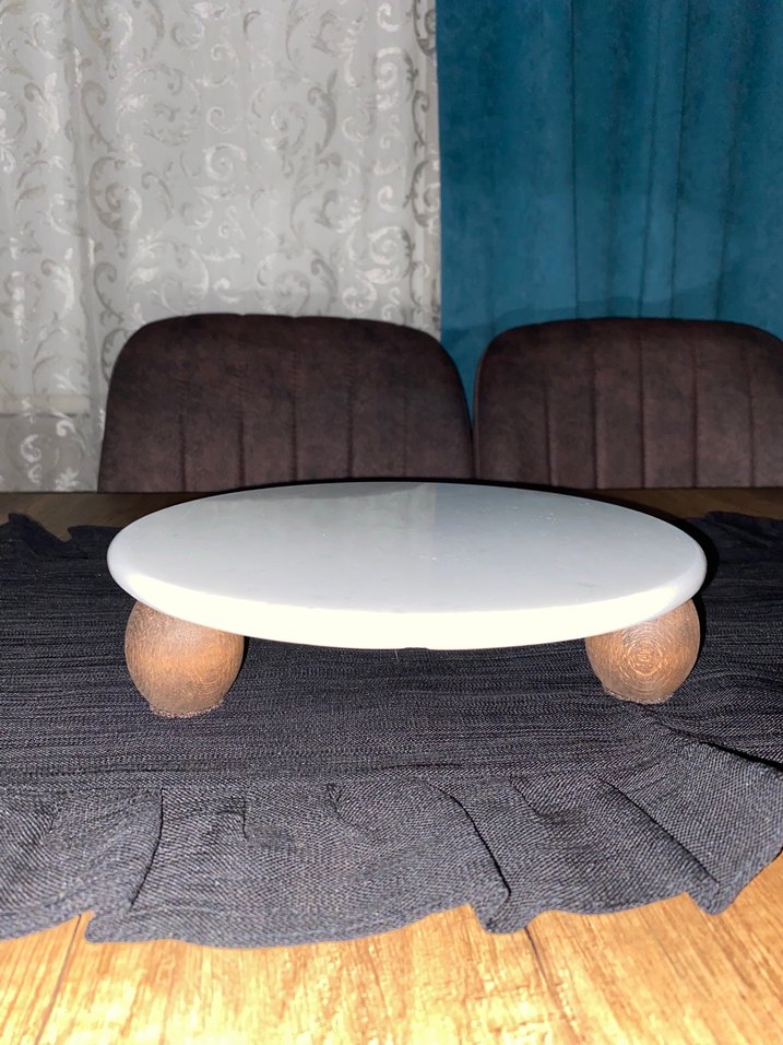 Beyaz Seramik Yuvarlak Tabak - Görsel 3