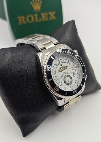  Beden Rolex Klasik Erkek Kol Saati Gri-Beyaz