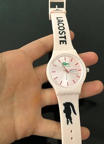  Beden Lacoste Pembe Slikon Kol Saati 