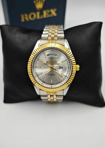 Rolex Modern Klasik Altın Gri Erkek Saati