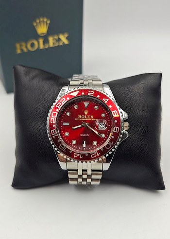 Rolex Klasik Erkek Kol Saati Kırmızı