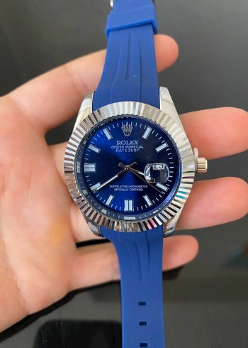 Beden lacivert Renk Rolex Slikon Erkek Kol Saati