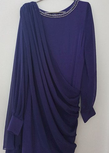 foto da yansımadı mor abiye Elbise - Görsel 3