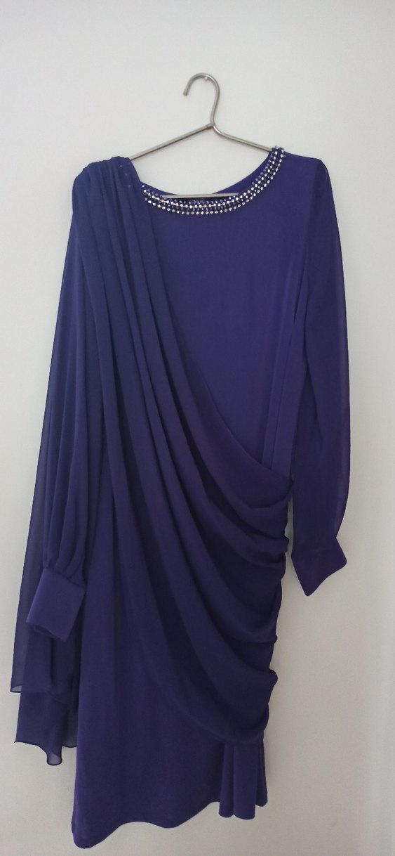 foto da yansımadı mor abiye Elbise - Görsel 3