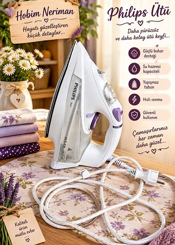 Philips Beyaz Lila Utu Hafif Ve Pratik
