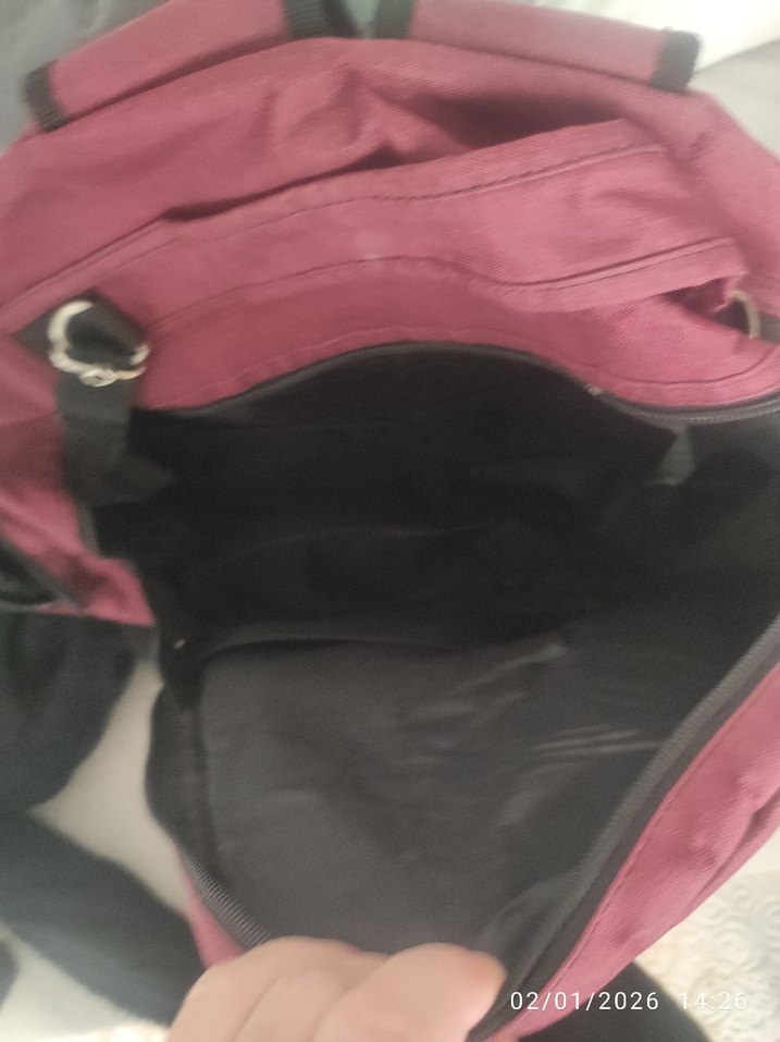 Bordo Fermuarlı bebek Çantası - Görsel 2