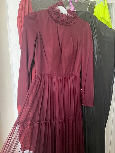Bordo elbise