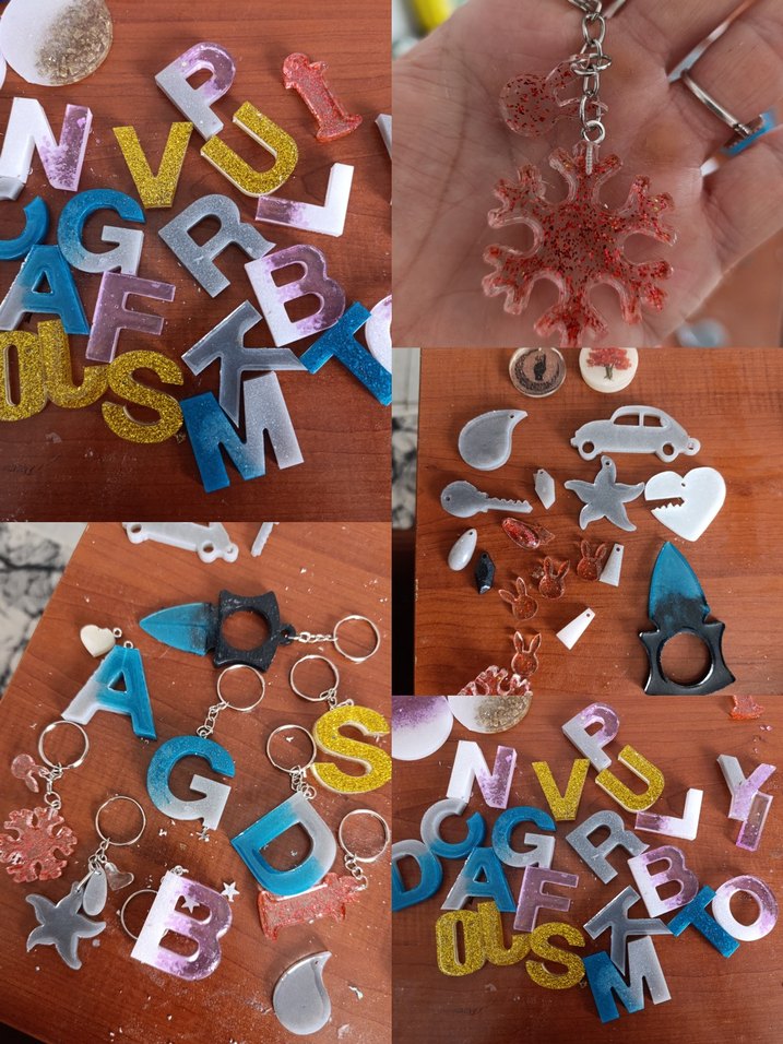 epoksi harf anahtarlik  - Görsel 4