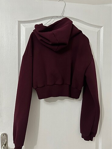l Beden bordo Renk Zara muadil crop hırka