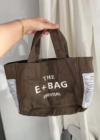 Diğer Kahverengi E Bag Minimal Tote Canta