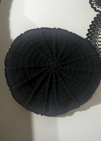 örgü siyah bere - Görsel 2