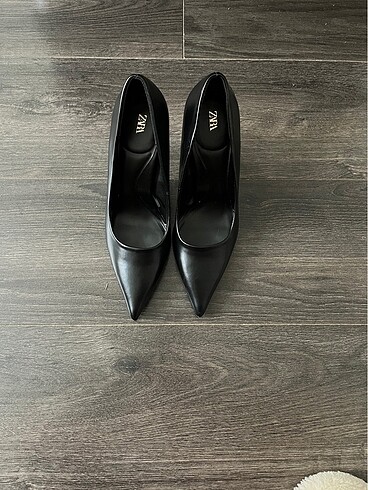 Zara Zara deri siyah stiletto