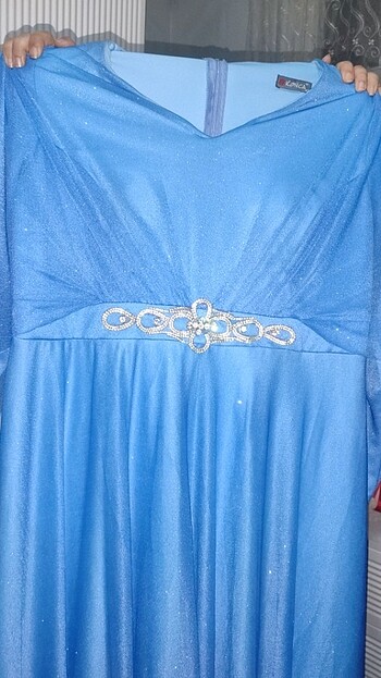 Bebek mavisi abiye  - Görsel 4