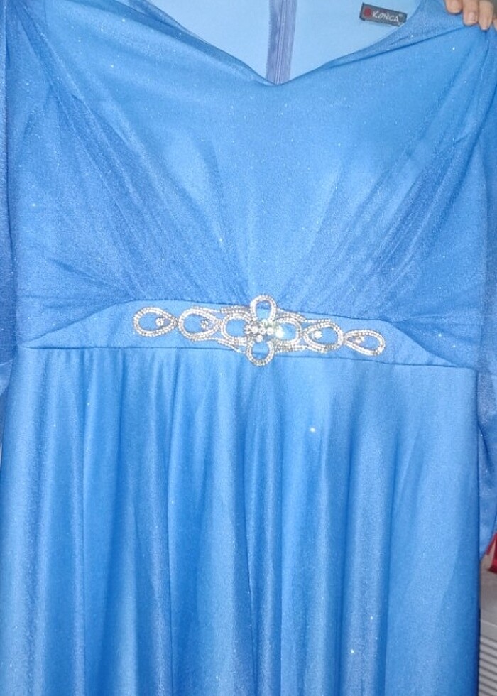 Bebek mavisi abiye  - Görsel 4