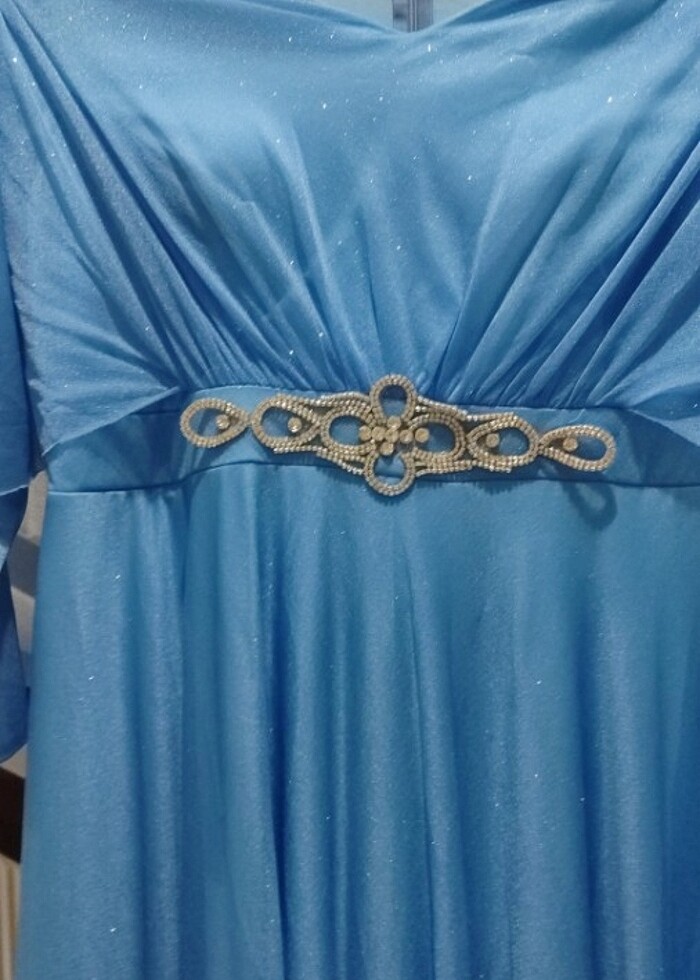 Bebek mavisi abiye  - Görsel 3