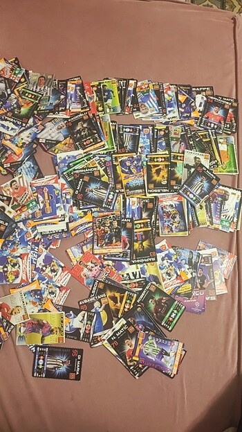 500 adet karışık efsane futbolcu kartları 