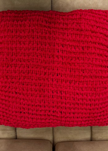 Fuşya pembe, yumuşacık dokulu Puffy Pet Yastık Kırlent - Görsel 5