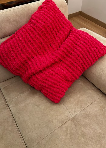 Fuşya pembe, yumuşacık dokulu Puffy Pet Yastık Kırlent - Görsel 2