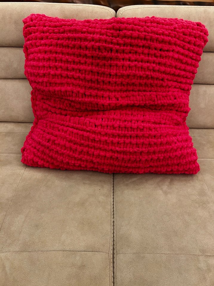 Fuşya pembe, yumuşacık dokulu Puffy Pet Yastık Kırlent - Görsel 3