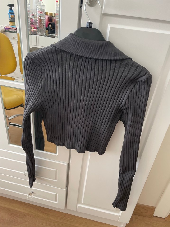 Fermuarlı Kadın Kazak - Görsel 3