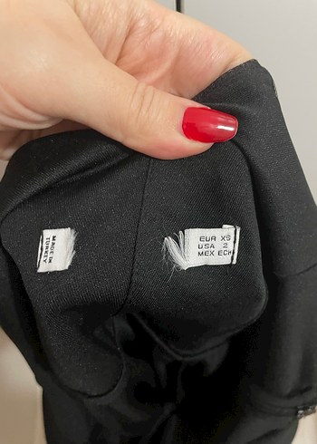 V Yaka Siyah  Elbise - Görsel 2