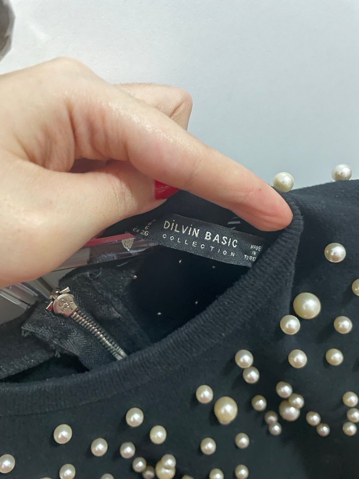 Dilvin Siyah Elbise - Görsel 4