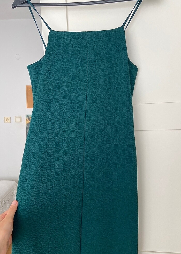 İnce ip askılı kalem elbise - Görsel 2