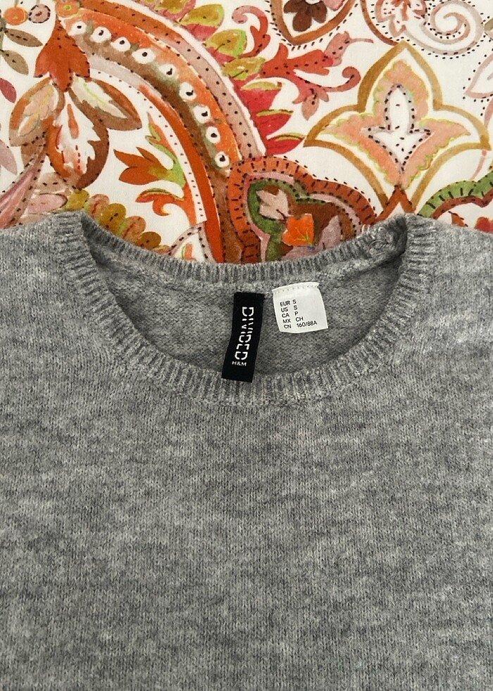 Süveter gri kırçıllı hm - Görsel 2