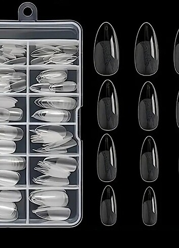 120 Adet Tam Kapak Oval Protez Tırnak Set