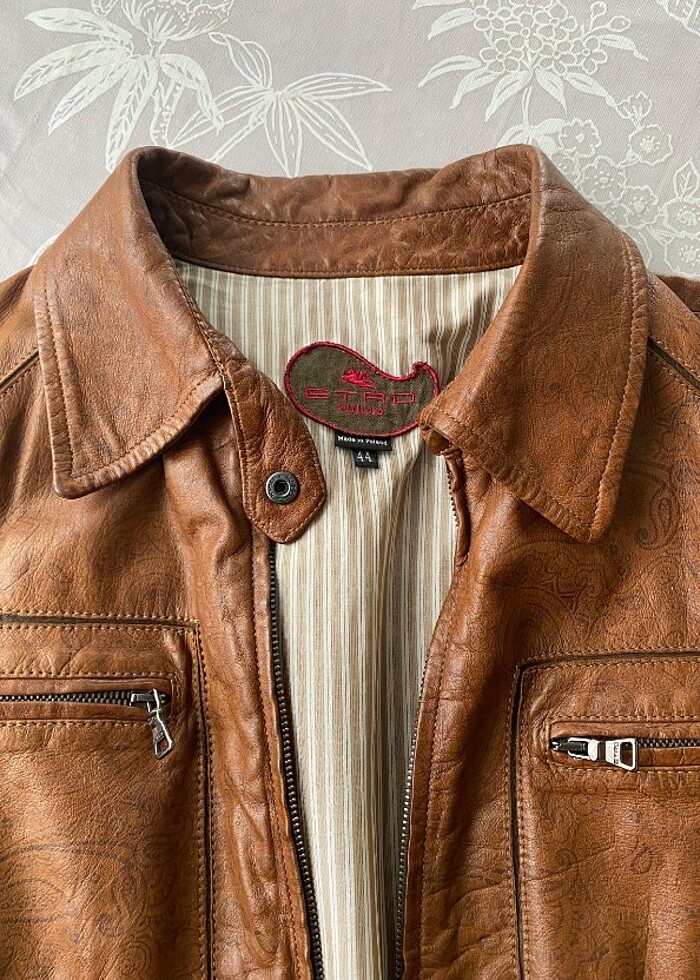 Etro Orjinal Deri Ceket - Görsel 3