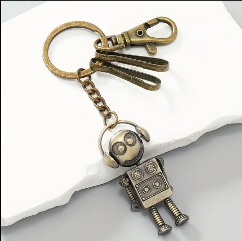 Zincir Detaylı Robot Anahtarlık - Görsel 4