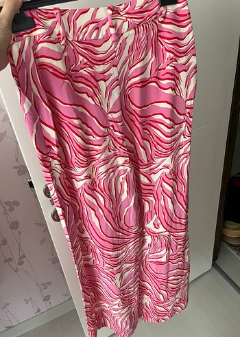 IPEKYOL Pembe Batik Desenli Kısa Blazer ceket takım - Görsel 4