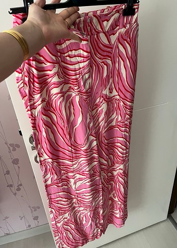 IPEKYOL Pembe Batik Desenli Kısa Blazer ceket takım - Görsel 6