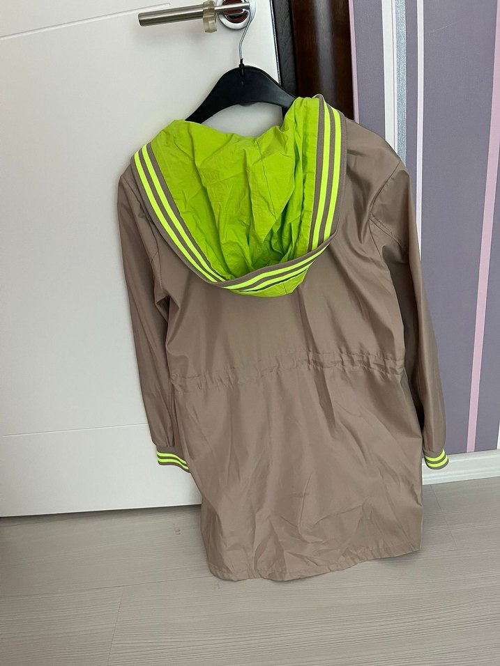 Düğmeli Bej Midi Kadın Ceket - Görsel 2