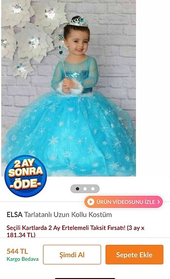 Diğer Elsa Kostümü