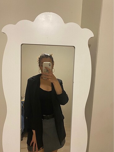38 Beden Siyah Defacto Blazer
