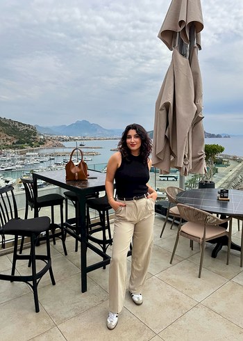 Kadın Regular Fit Midi Boyfriend Pantolon - Görsel 4