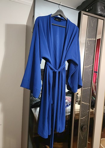 Kadın Mavi Uzun Salaş Kimono