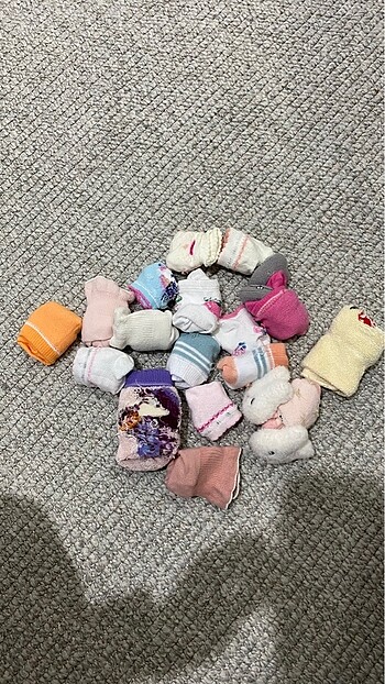 16 Beden Kız bebek çorapları
