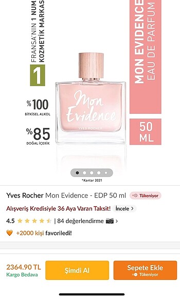 Beden Renk Yves Rocher Mon Evidence